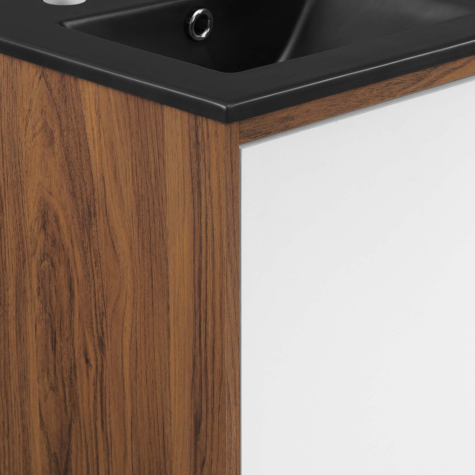 Modway Bathroom Vanity - Transmit-18"-Bathroom-Vanity-Walnut-Black