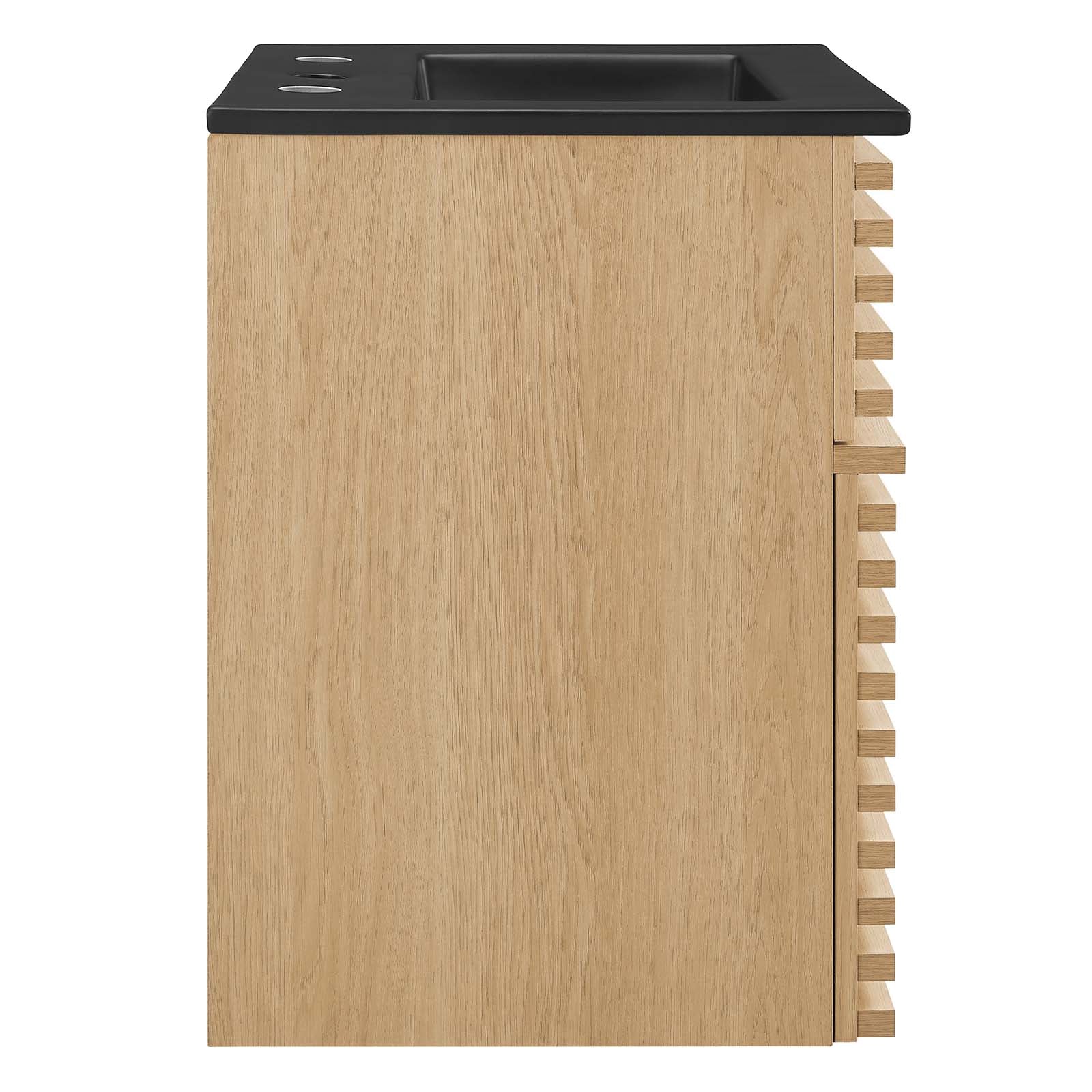 Modway Bathroom Vanity - Render 18" Wall-Mount Bathroom Vanity Oak Black
