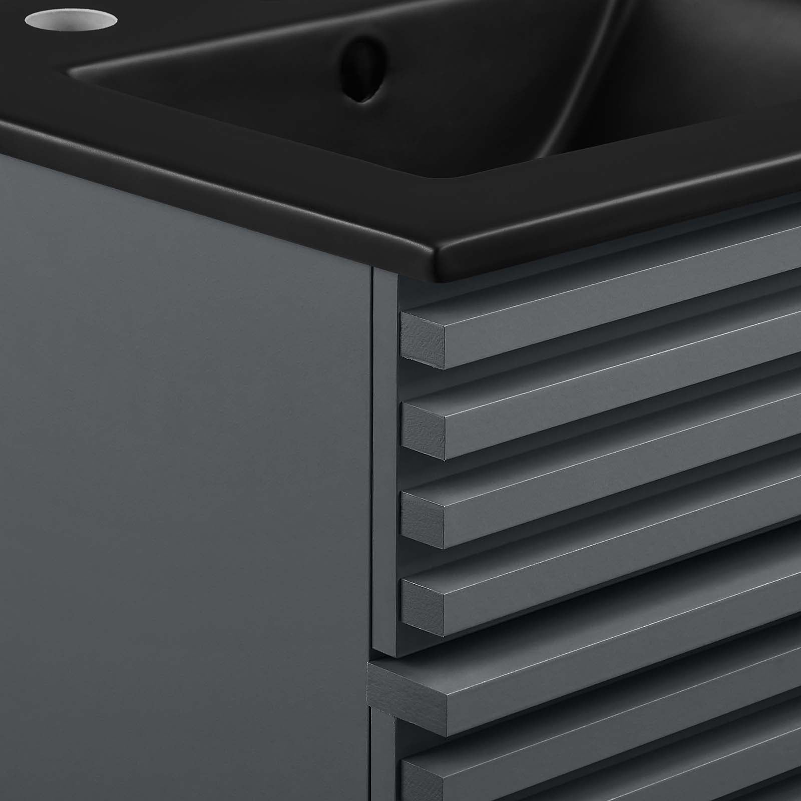 Modway Bathroom Vanity - Render 18" Bathroom Vanity Gray Black