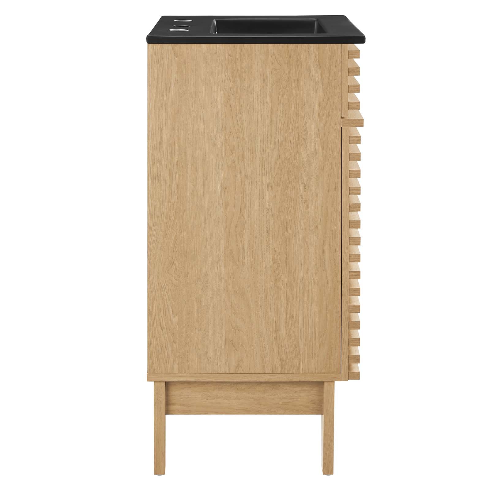 Modway Bathroom Vanity - Render 18" Bathroom Vanity Oak Black