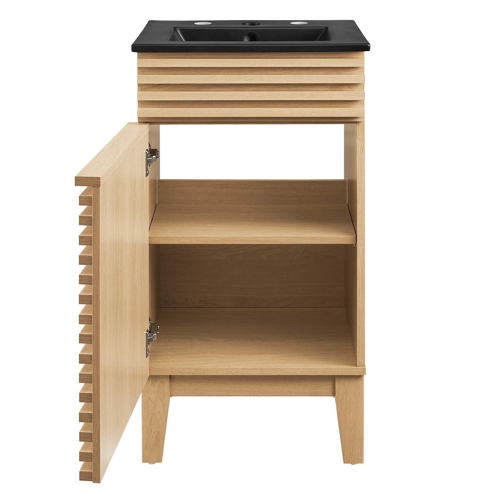 Modway Bathroom Vanity - Render 18" Bathroom Vanity Oak Black