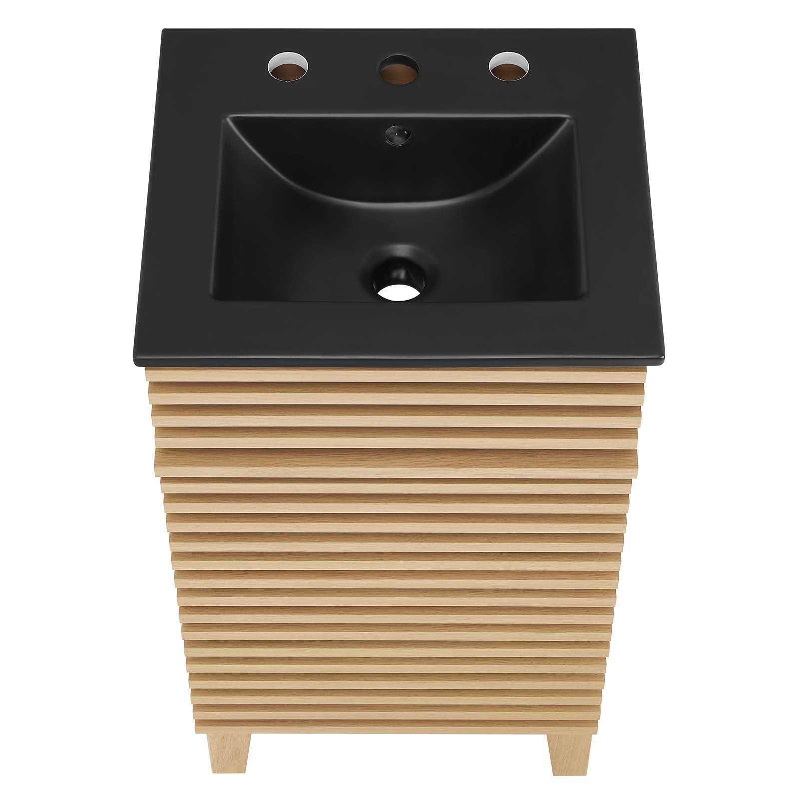 Modway Bathroom Vanity - Render 18" Bathroom Vanity Oak Black