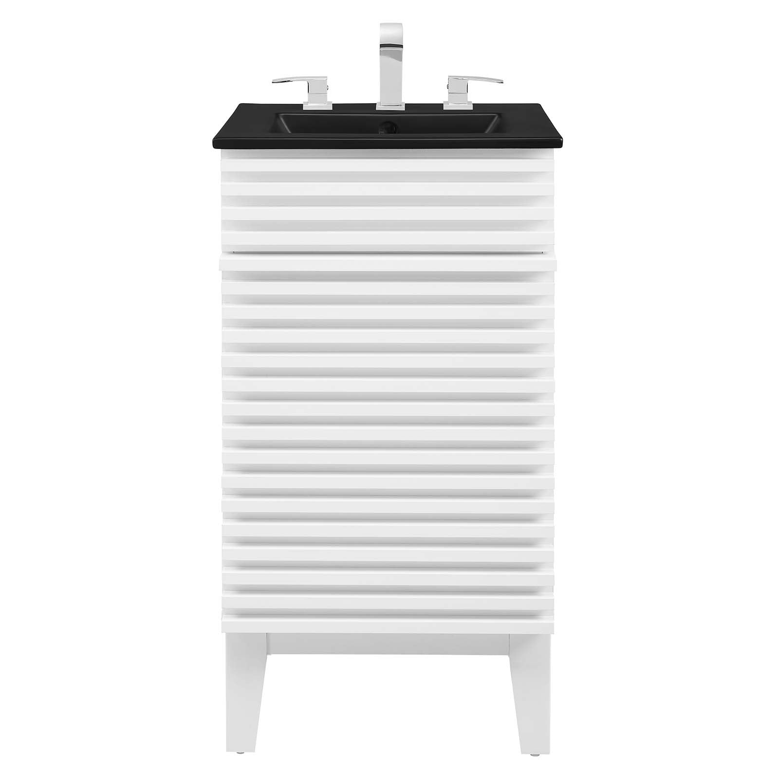 Modway Bathroom Vanity - Render 18" Bathroom Vanity White Black