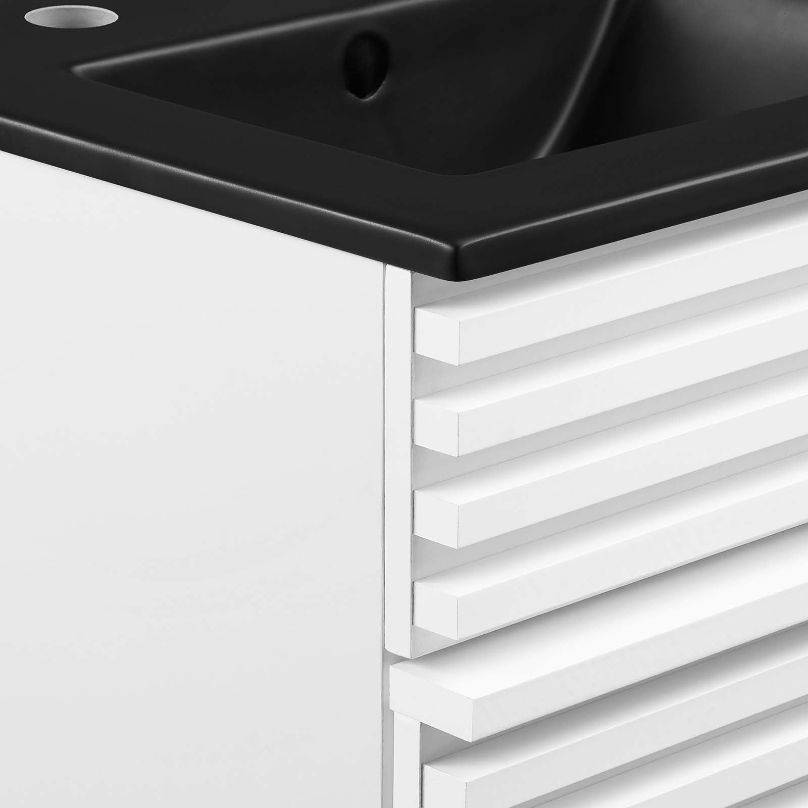 Modway Bathroom Vanity - Render 18" Bathroom Vanity White Black