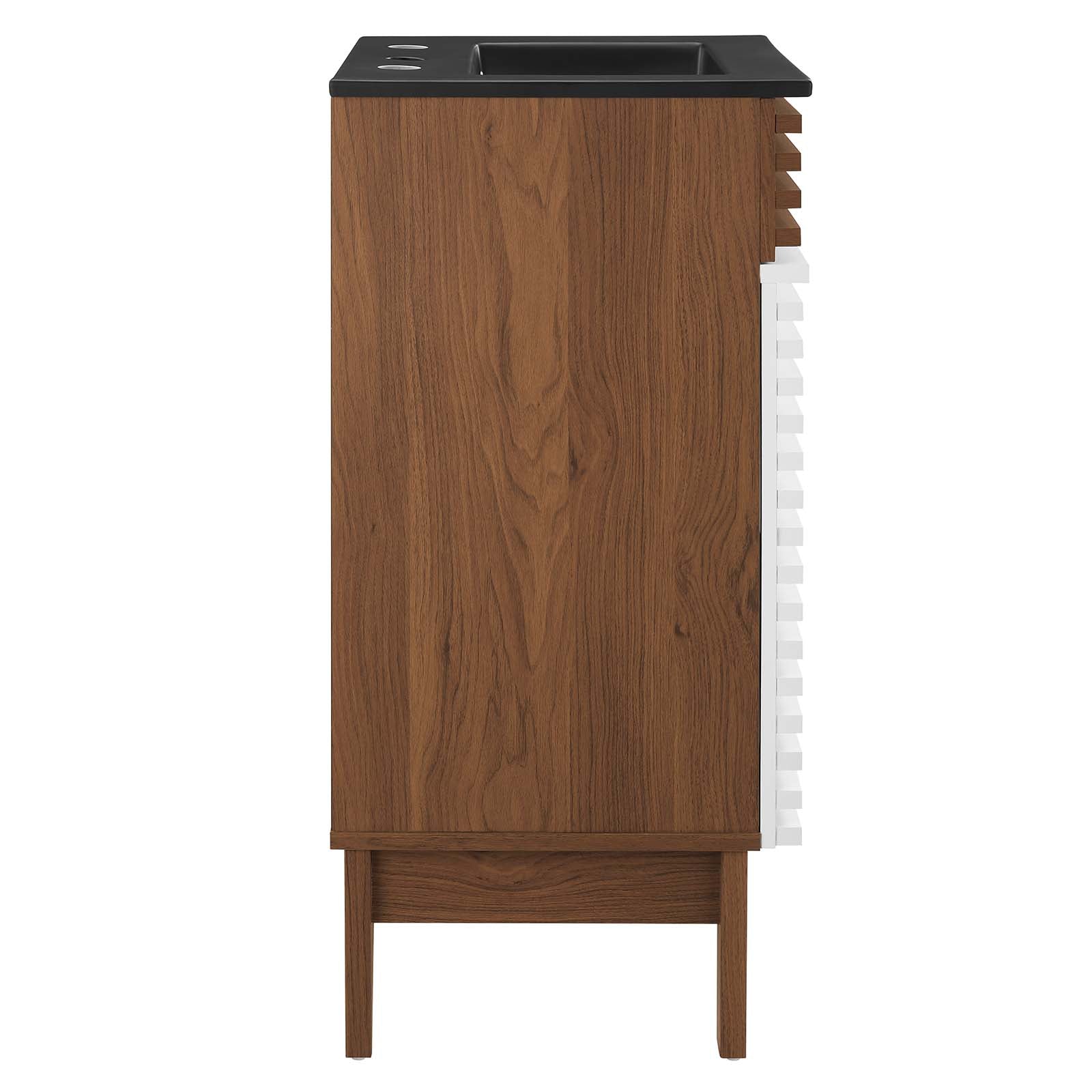 Modway Bathroom Vanity - Render 18" Bathroom Vanity White Walnut Black