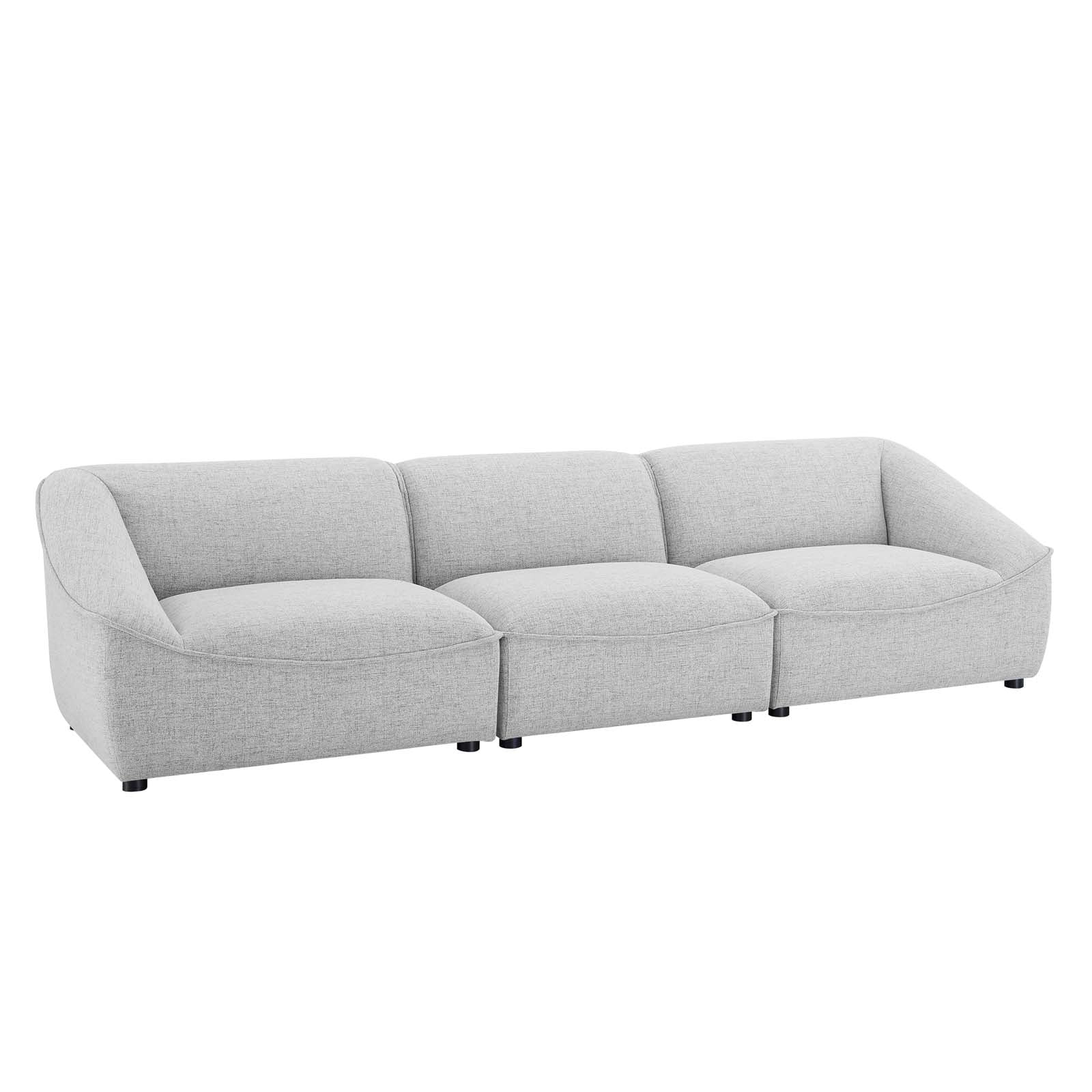 Modway Sofas & Couches - Comprise-3-Piece-Sofa-Light-Gray