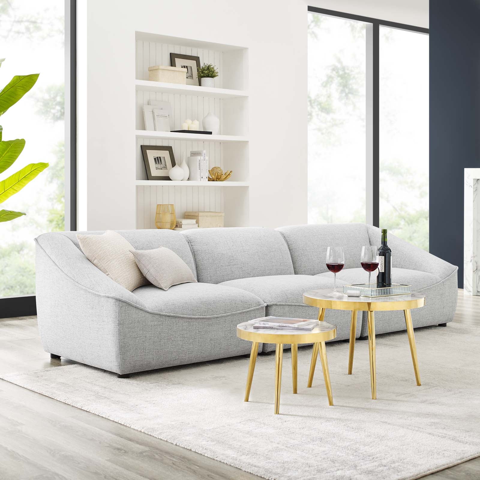 Comprise 3 Piece Sofa Light Gray