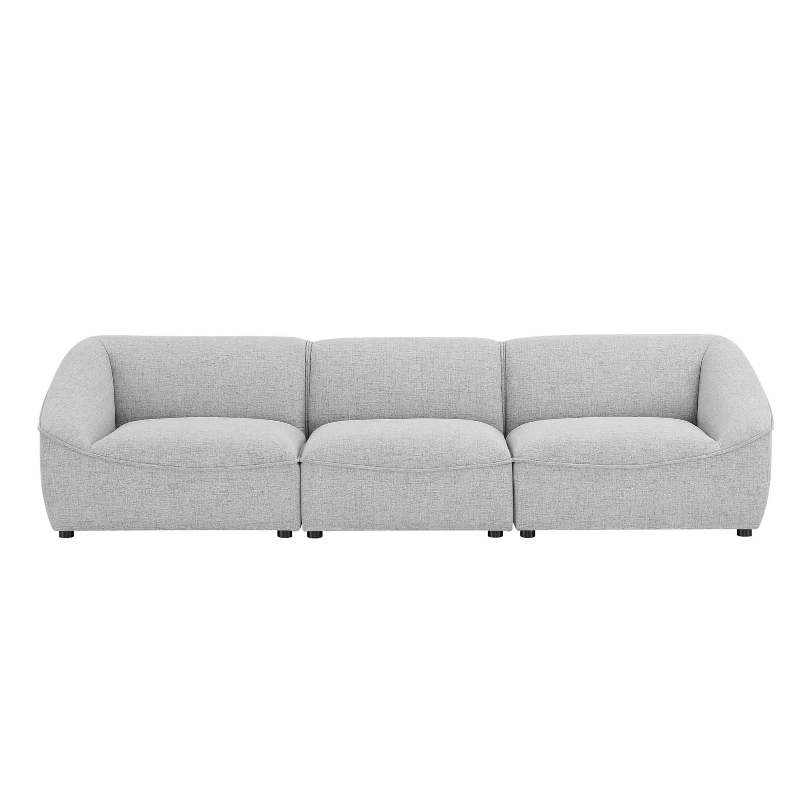 Modway Sofas & Couches - Comprise-3-Piece-Sofa-Light-Gray