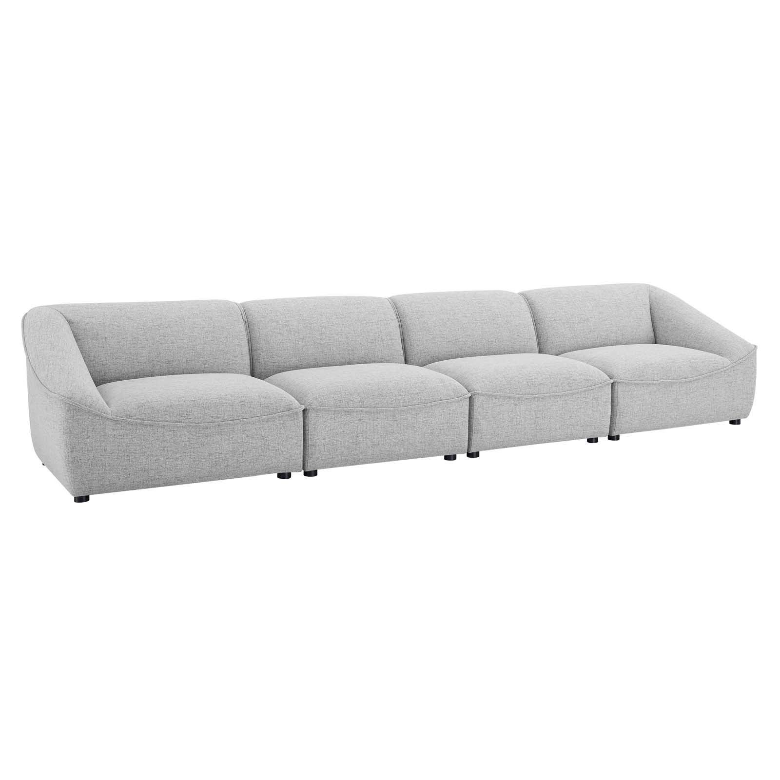 Modway Sofas & Couches - Comprise-4-Piece-Sofa-Light-Gray