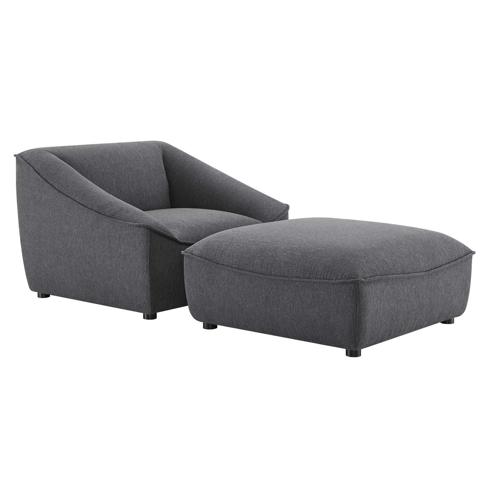 Modway Living Room Sets - Comprise 2-Piece Living Room Set Charcoal