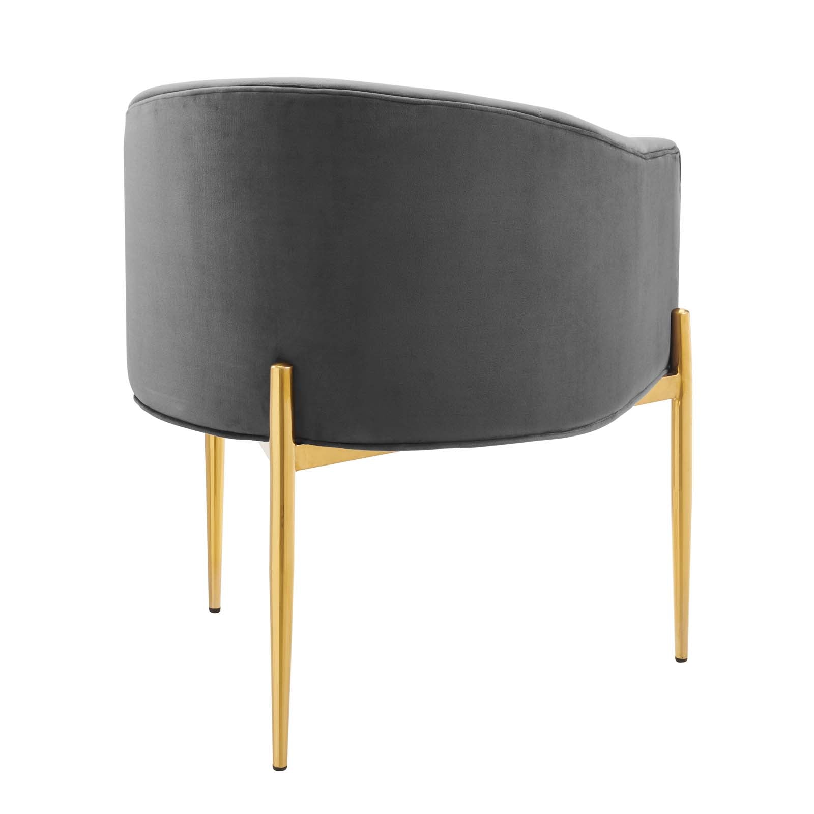 Modway Accent Chairs - Savour Tufted Performance Velvet Accent Chairs - Set of 2 Gray