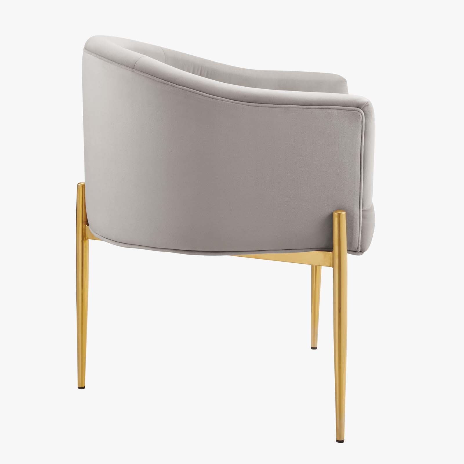 Modway Accent Chairs - Savour Tufted Performance Velvet Accent Chairs - Set of 2 Light Gray