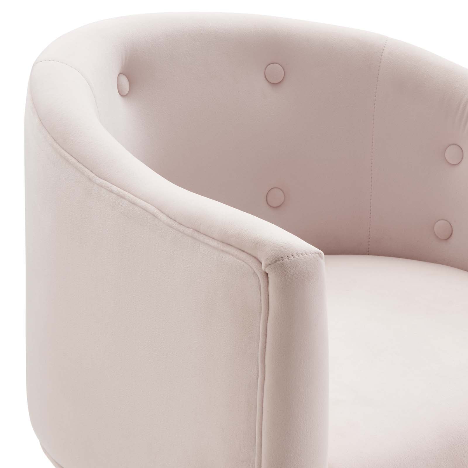 Modway Accent Chairs - Savour Tufted Performance Velvet Accent Chairs - Set of 2 Pink