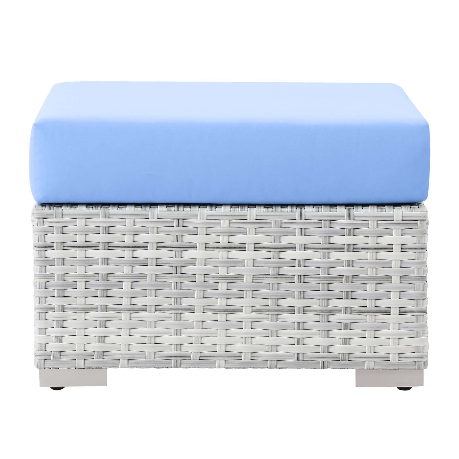 Modway Outdoor Conversation Sets - Convene 6-Piece Outdoor Patio Set Light Gray Light Blue