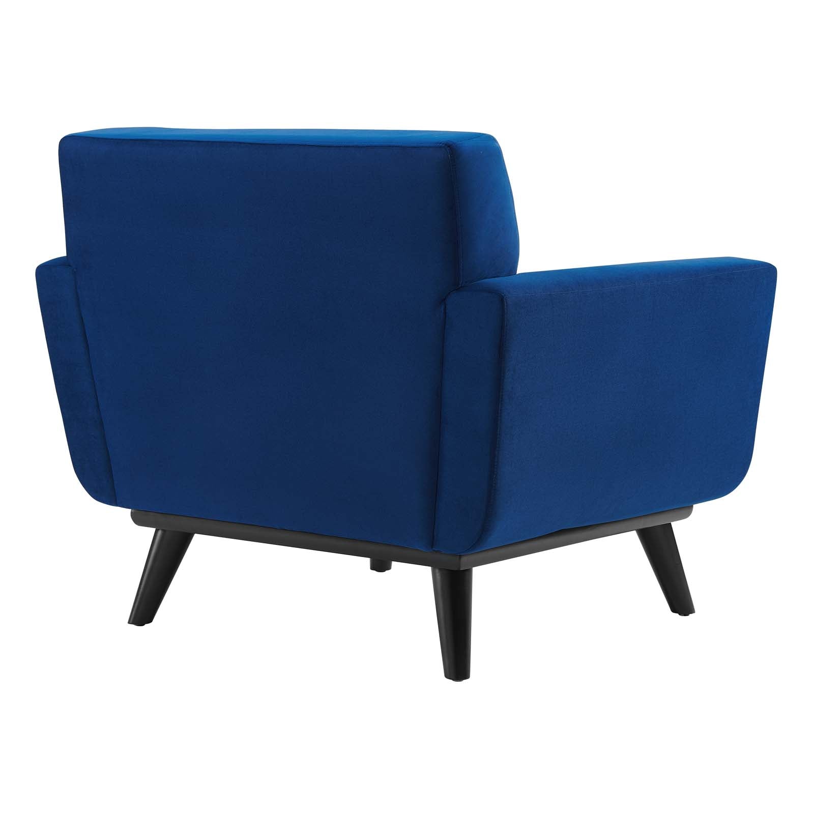 Modway Accent Chairs - Engage Channel Tufted Performance Velvet Armchair Navy