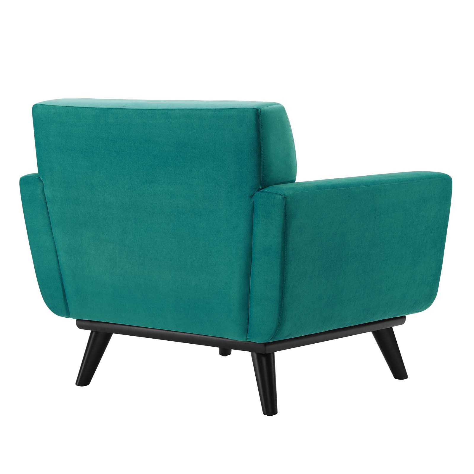 Modway Accent Chairs - Engage Channel Tufted Performance Velvet Armchair Teal