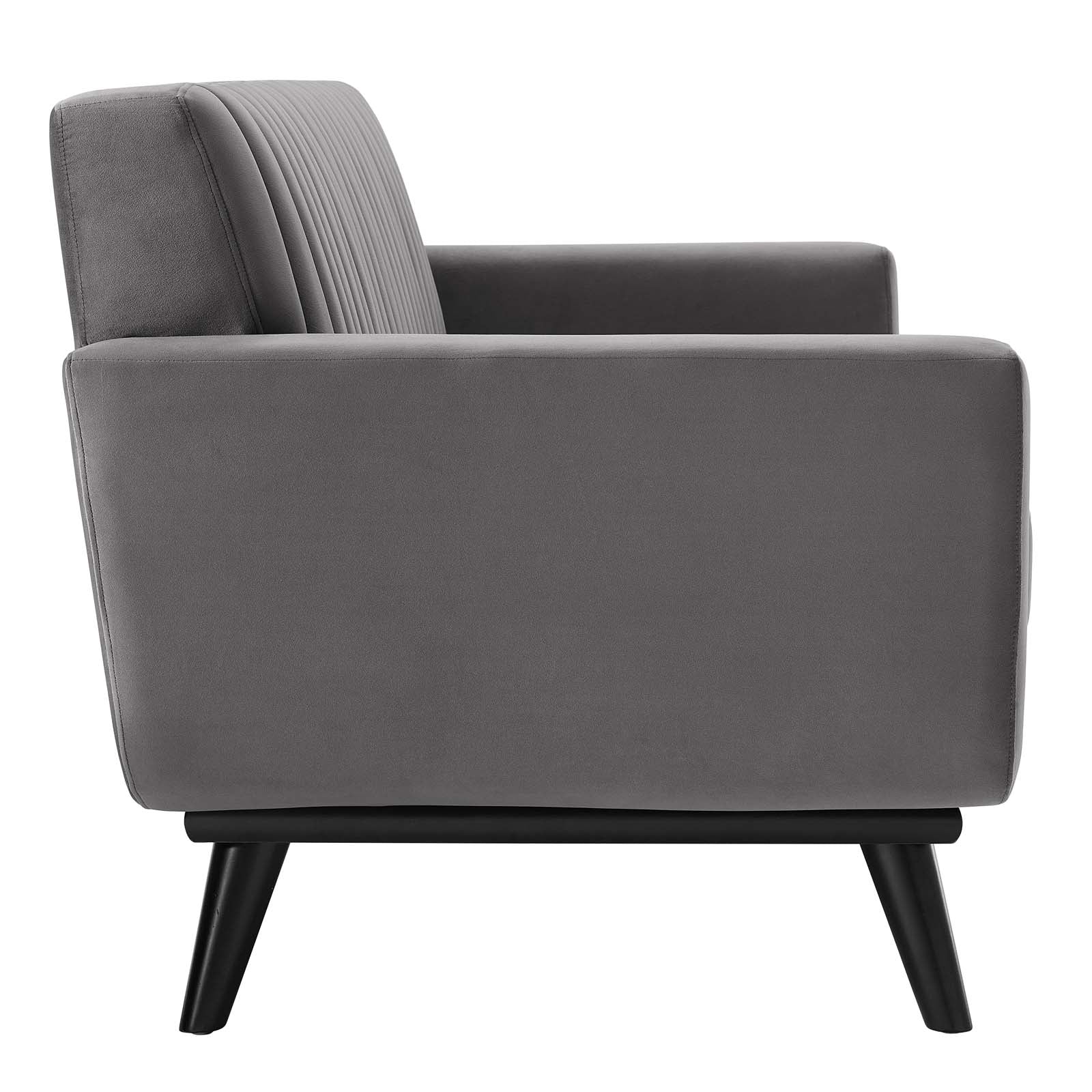 Modway Loveseats - Engage Channel Tufted Performance Velvet Loveseat Gray