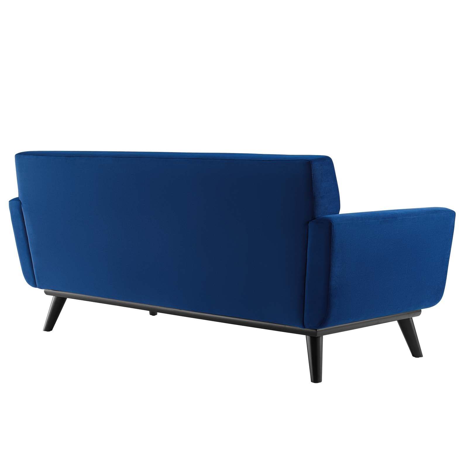 Modway Loveseats - Engage Channel Tufted Performance Velvet Loveseat Navy