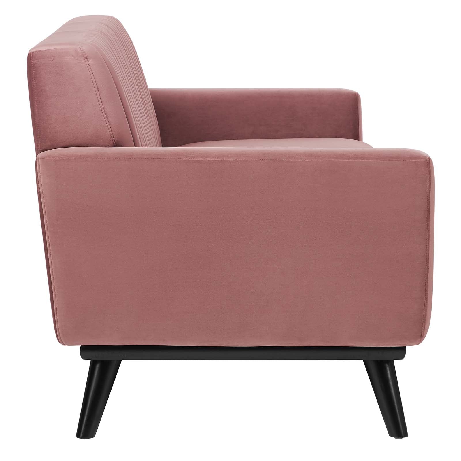 Modway Sofas & Couches - Engage Channel Tufted Performance Velvet Sofa Dusty Rose