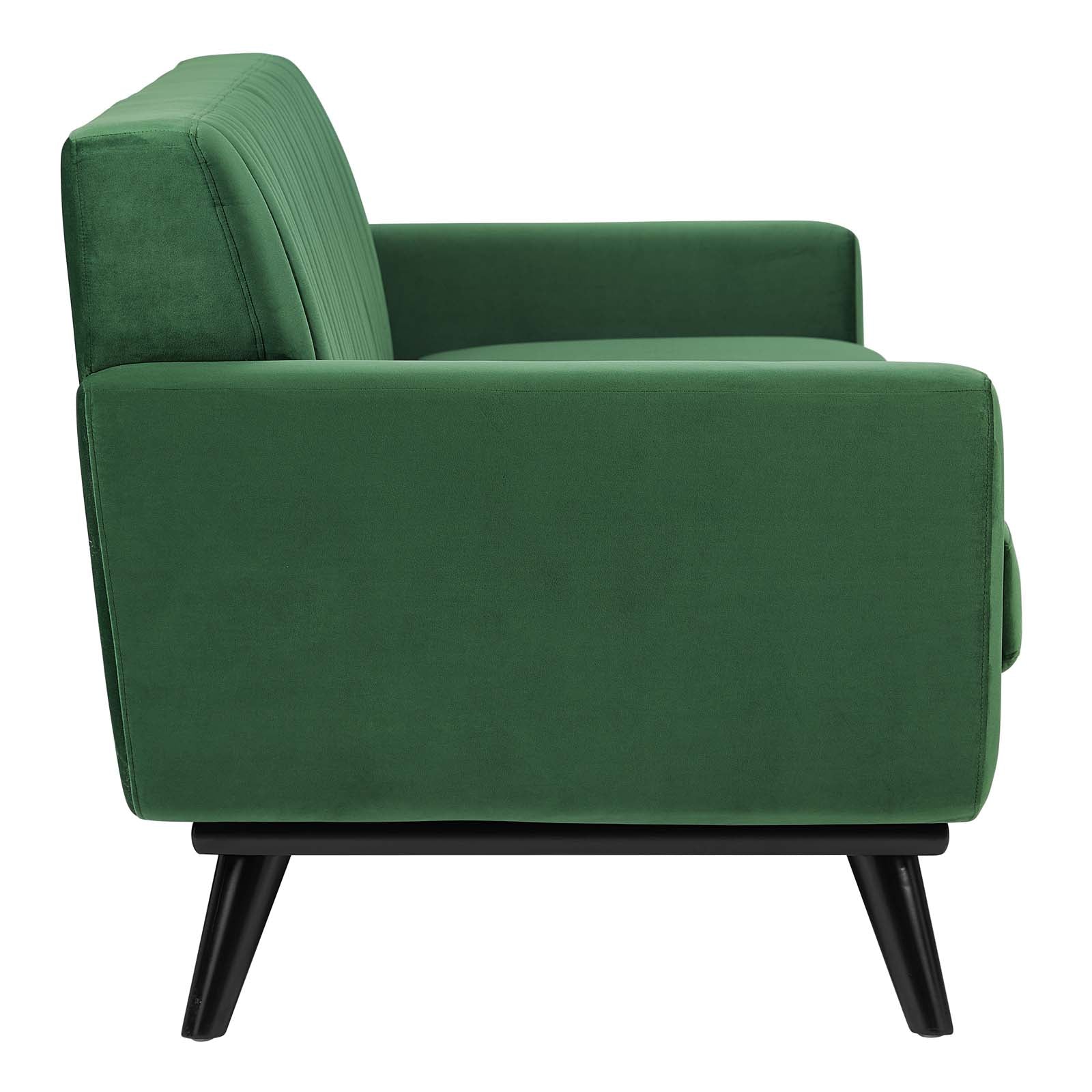 Modway Sofas & Couches - Engage Channel Tufted Performance Velvet Sofa Emerald