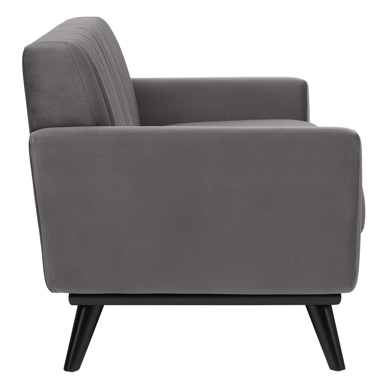 Modway Sofas & Couches - Engage Channel Tufted Performance Velvet Sofa Gray