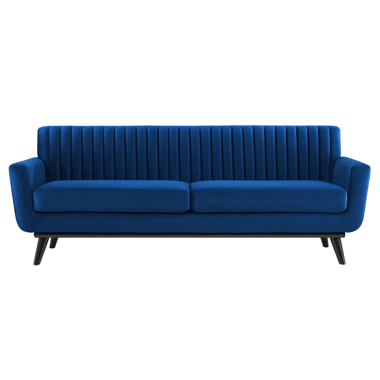 Modway Sofas & Couches - Engage Channel Tufted Performance Velvet Sofa Navy