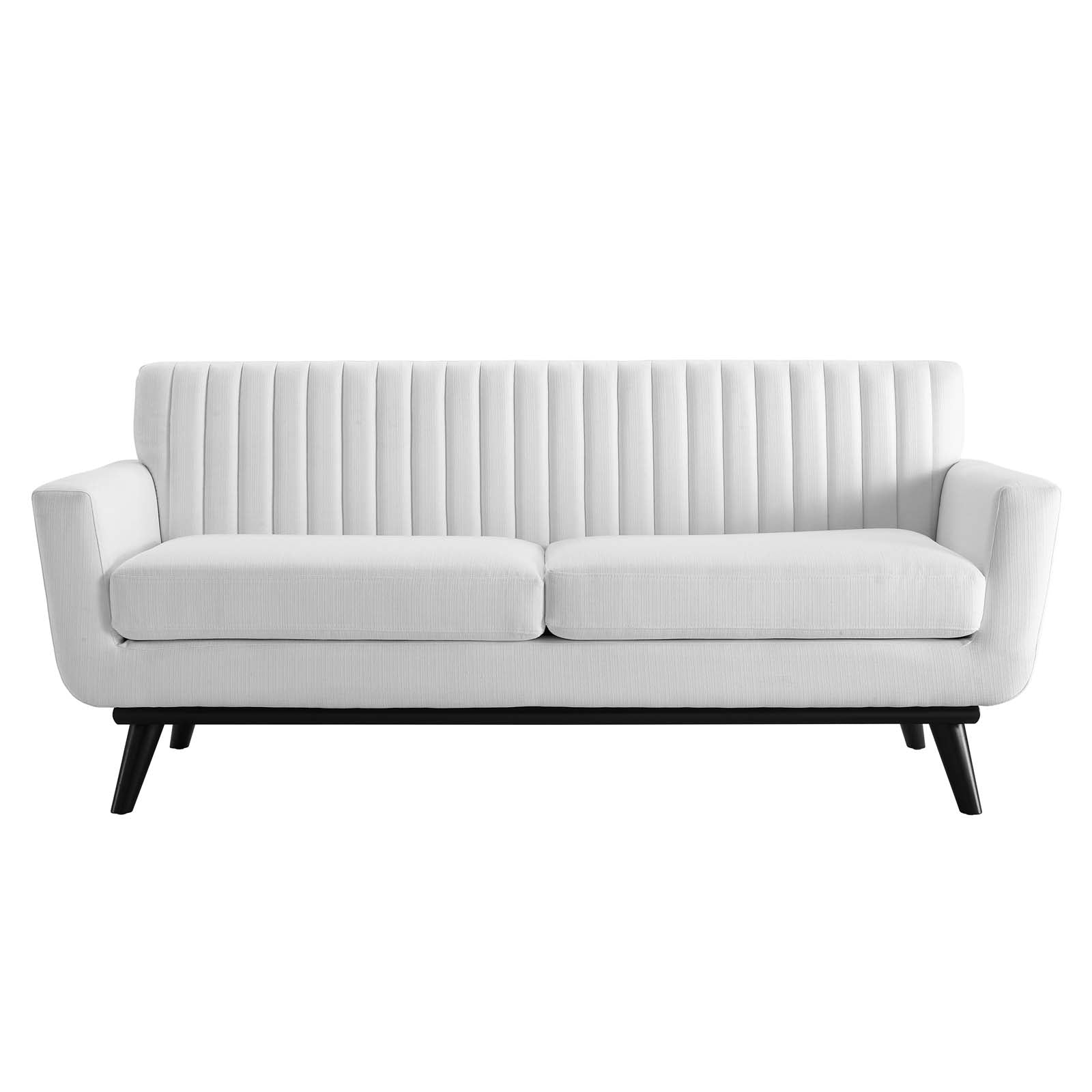 Modway Loveseats - Engage Channel Tufted Fabric Loveseat White