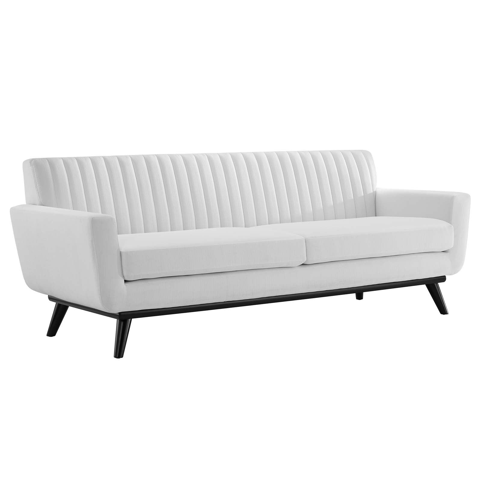 Modway Sofas & Couches - Engage Channel Tufted Fabric Sofa White