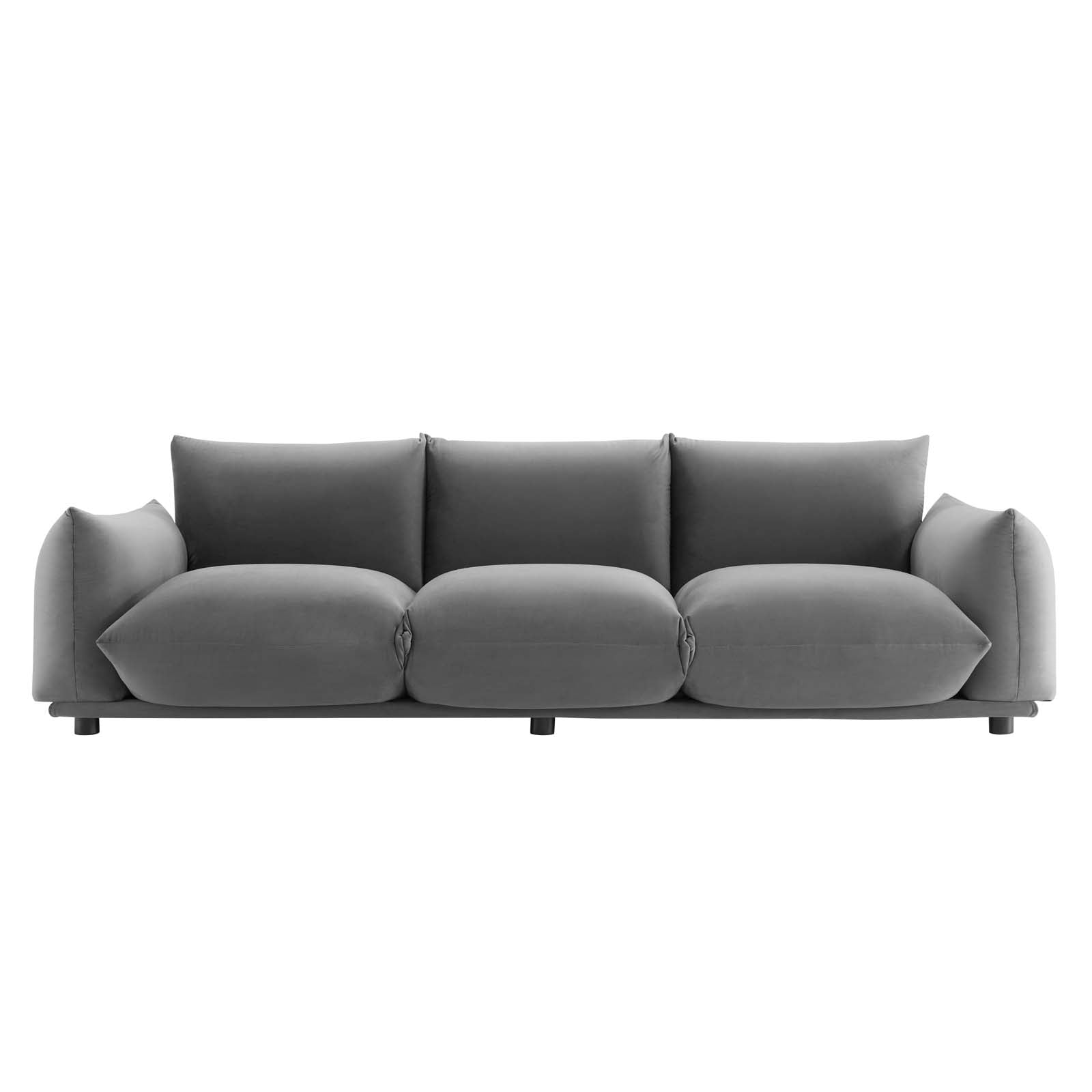 Modway Sofas & Couches - Copious Performance Velvet Sofa Gray