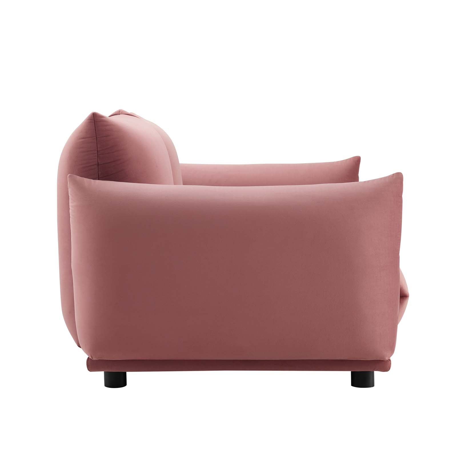 Modway Loveseats - Copious Performance Velvet Loveseat Dusty Rose