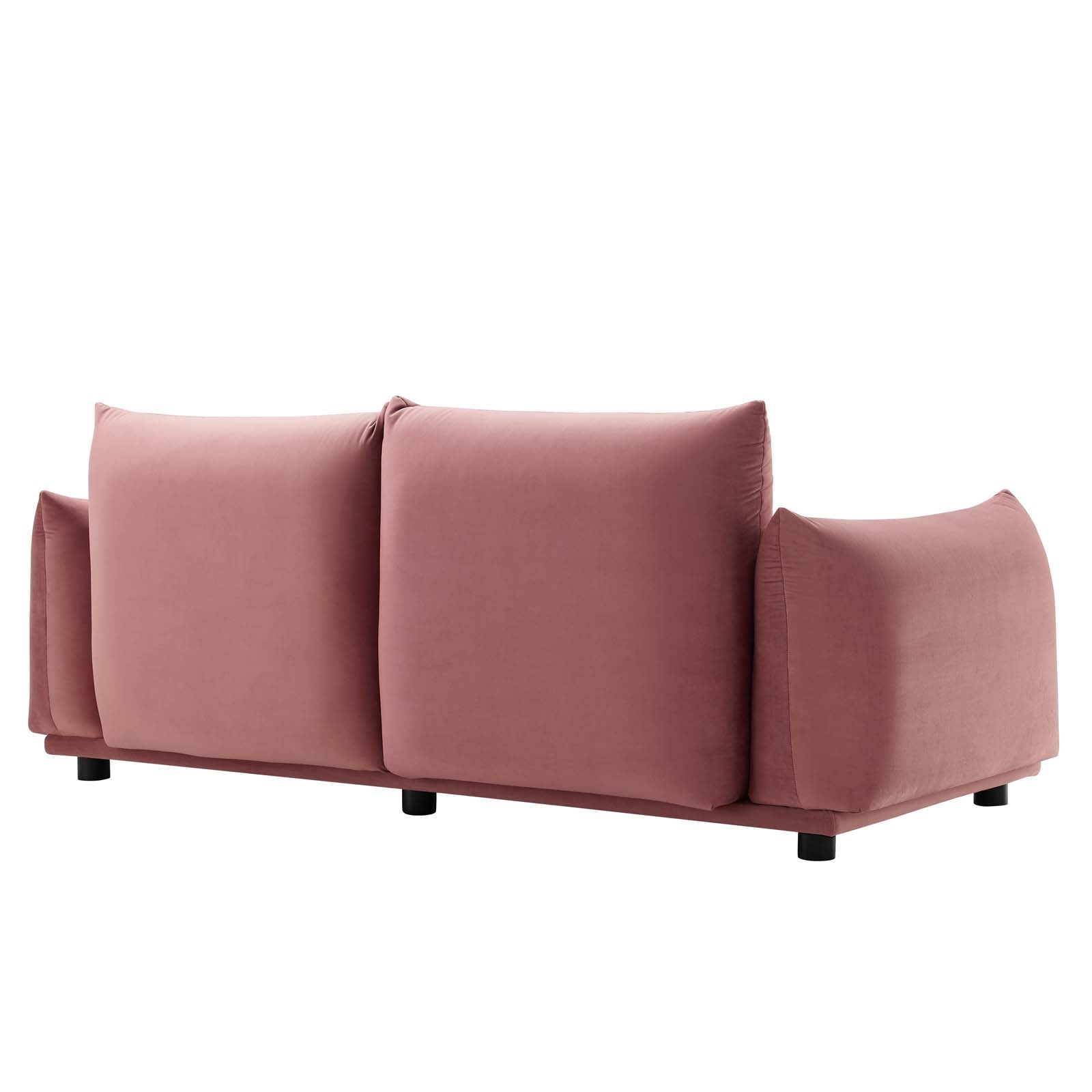 Modway Loveseats - Copious Performance Velvet Loveseat Dusty Rose