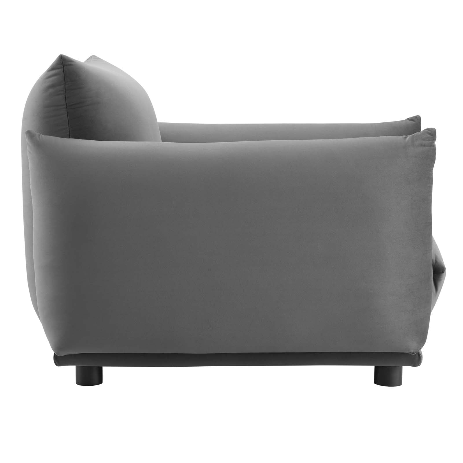 Modway Accent Chairs - Copious Performance Velvet Armchair Gray