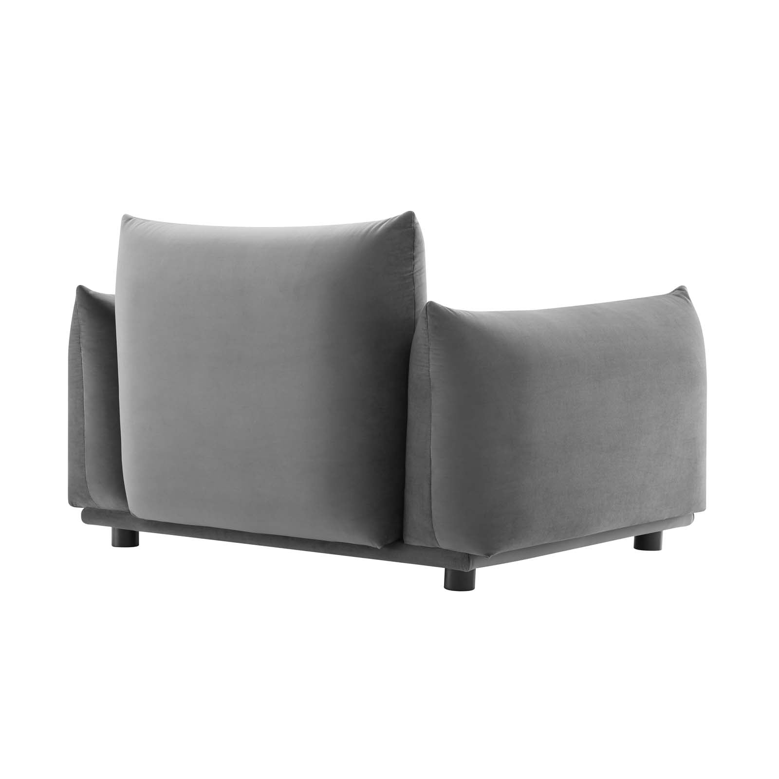 Modway Accent Chairs - Copious Performance Velvet Armchair Gray