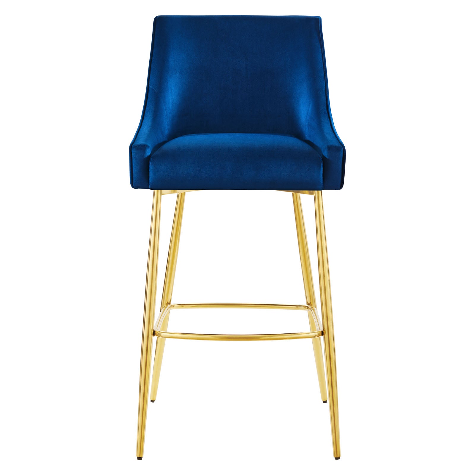 Modway Barstools - Discern Performance Velvet Bar Stool Navy