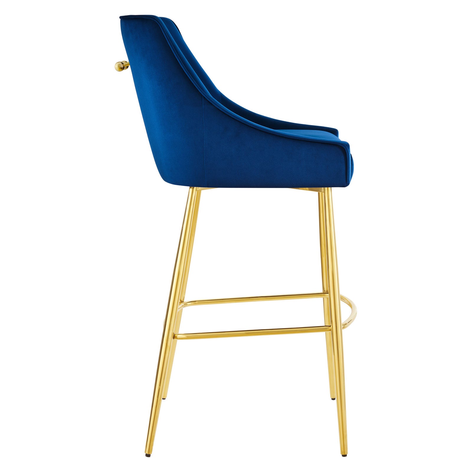 Modway Barstools - Discern Performance Velvet Bar Stool Navy