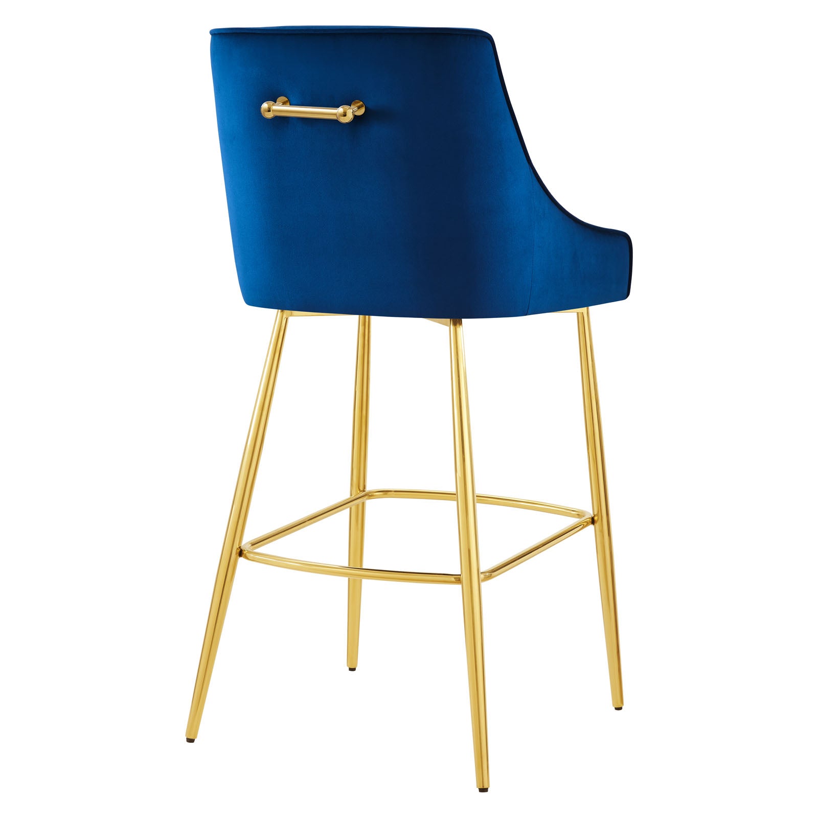Modway Barstools - Discern Performance Velvet Bar Stool Navy