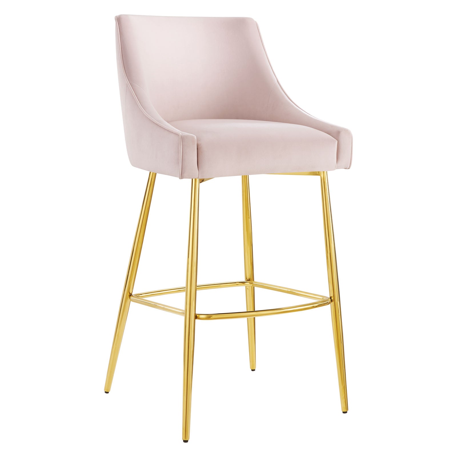 Modway Barstools - Discern Performance Velvet Bar Stool Pink