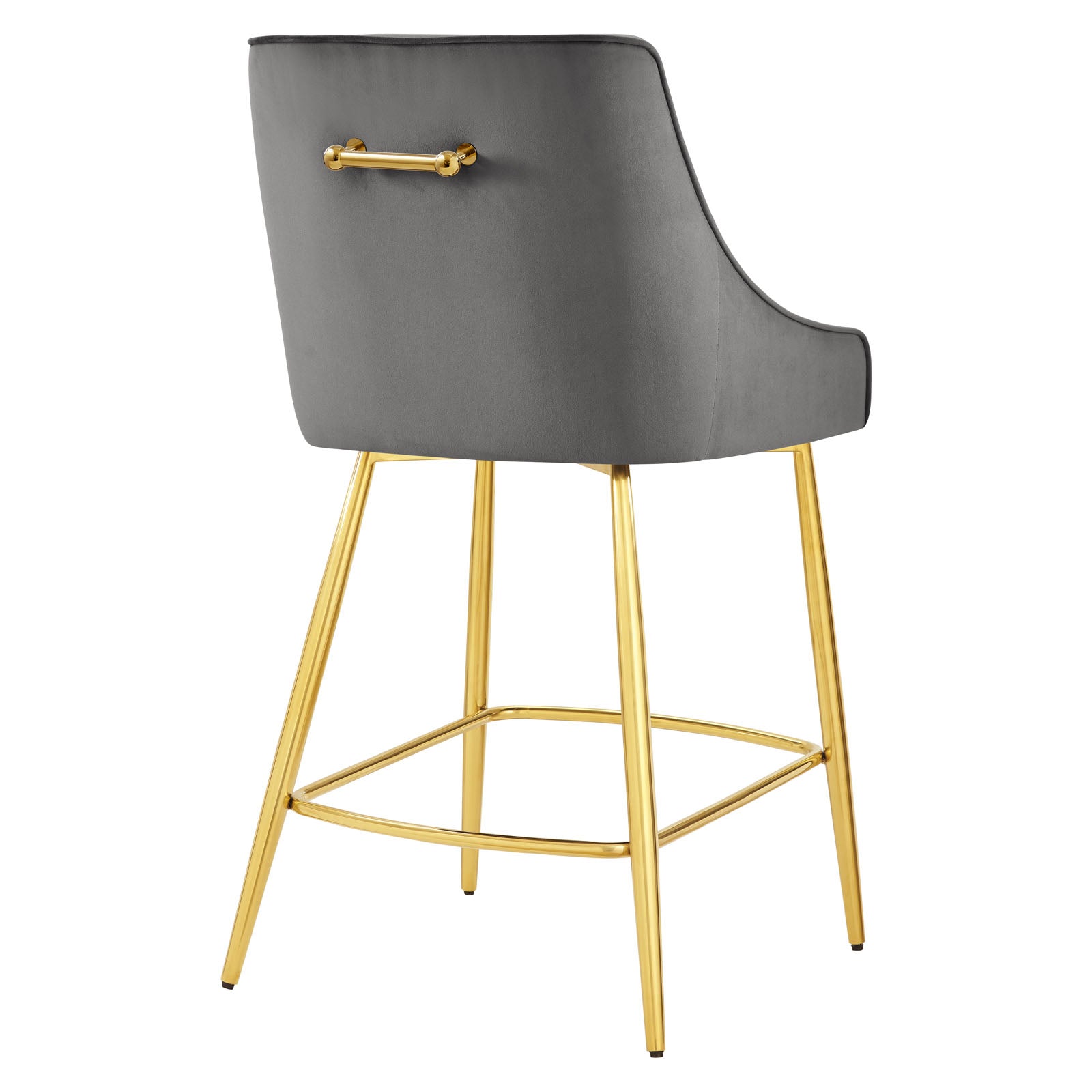 Modway Barstools - Discern Performance Velvet Counter Stool Gray