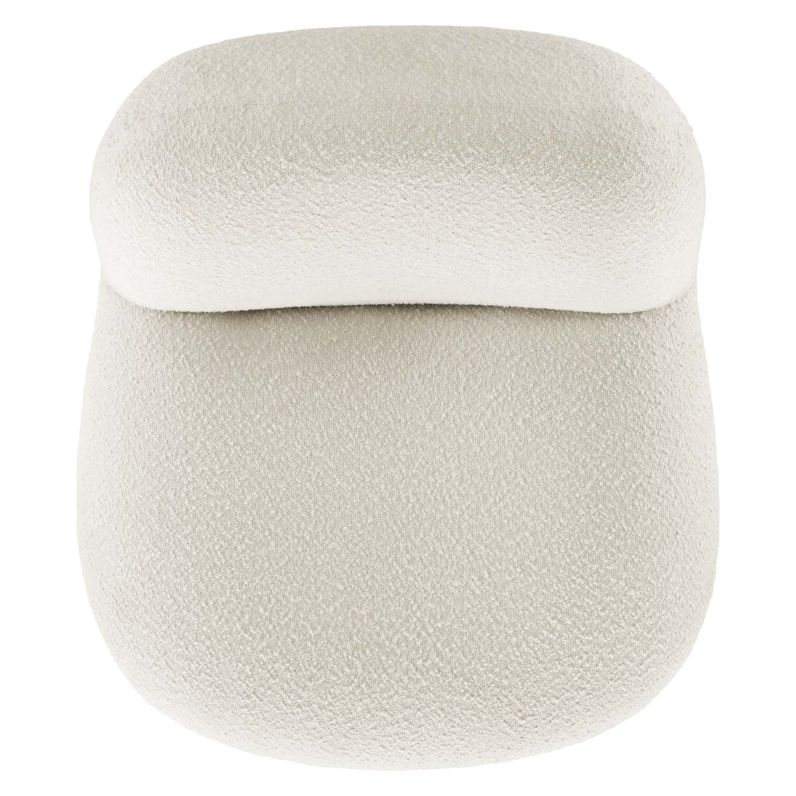 Modway Accent Chairs - Kindred Upholstered Fabric Swivel Chair Gold Ivory