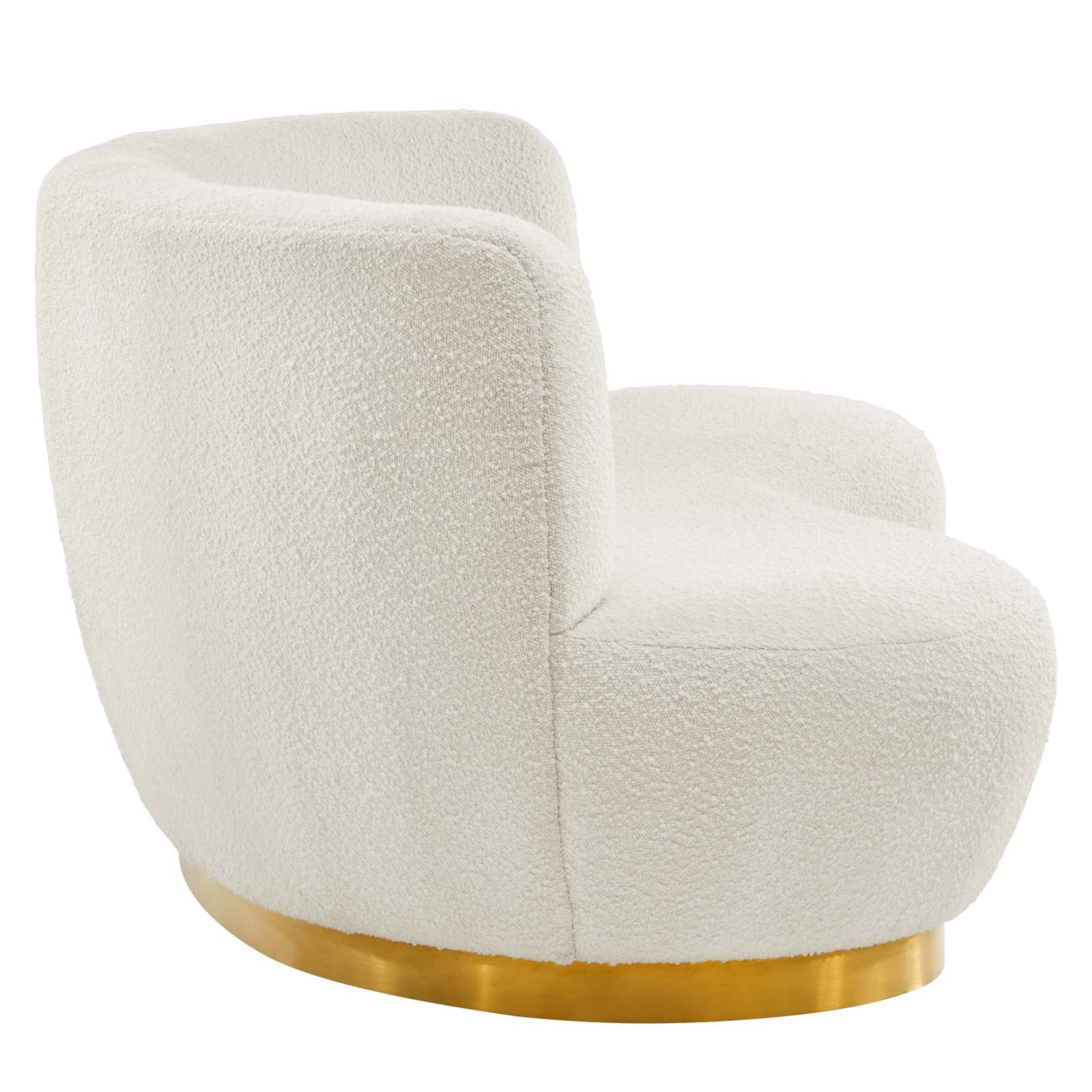 Modway Sofas & Couches - Kindred Upholstered Fabric Sofa Gold Ivory