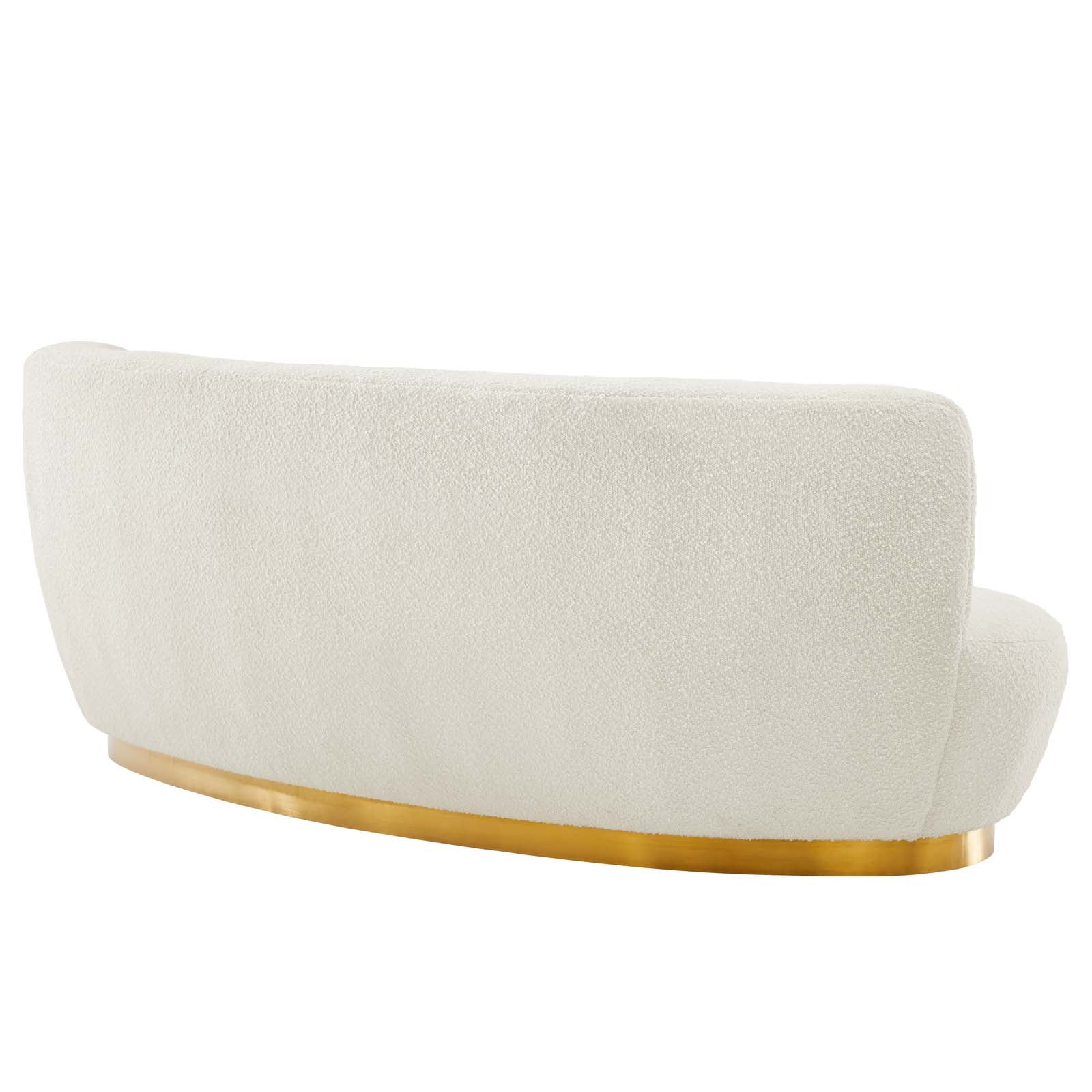Modway Sofas & Couches - Kindred Upholstered Fabric Sofa Gold Ivory