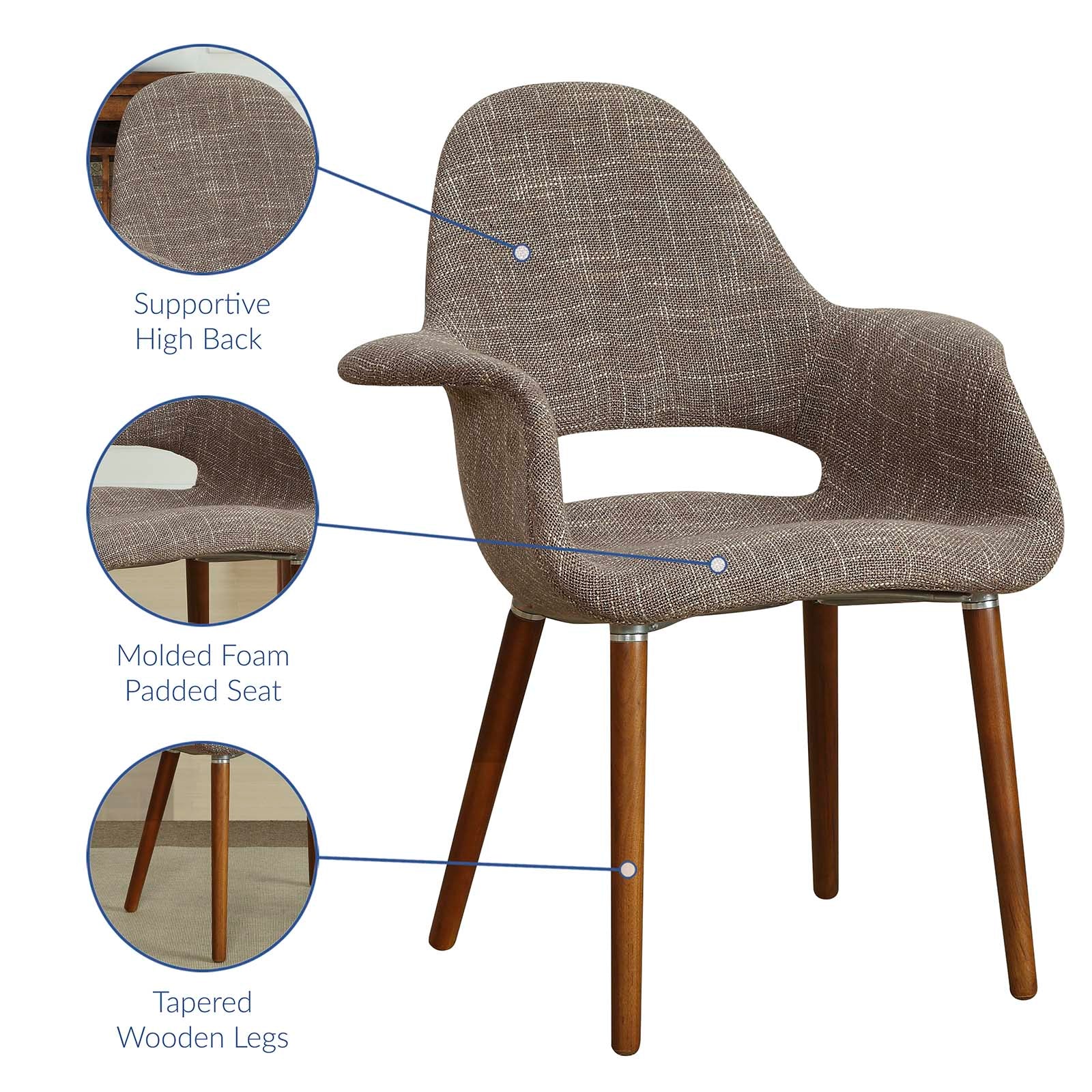 Modway Dining Chairs - Aegis Dining Armchair Taupe