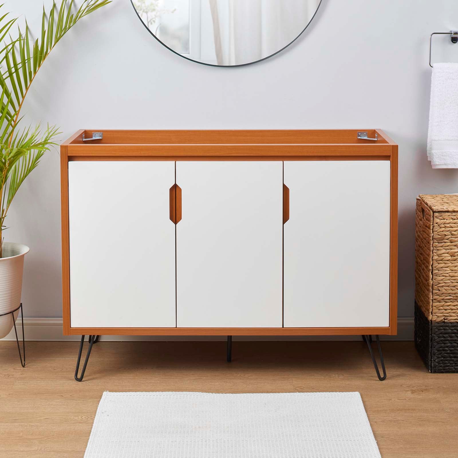 Modway Bathroom Vanity - Energize 48" Bathroom Vanity 34" H Cabinet Cherry White