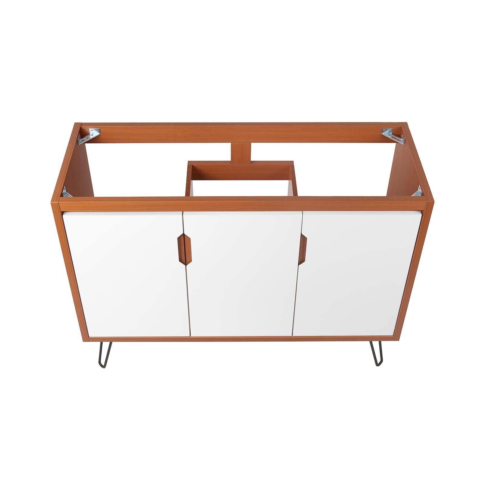 Modway Bathroom Vanity - Energize 48" Bathroom Vanity 34" H Cabinet Cherry White