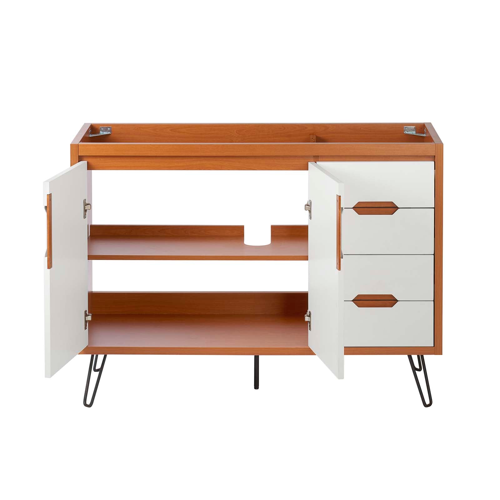 Modway Bathroom Vanity - Energize 48" Bathroom Vanity Cabinet 34" H Cherry White