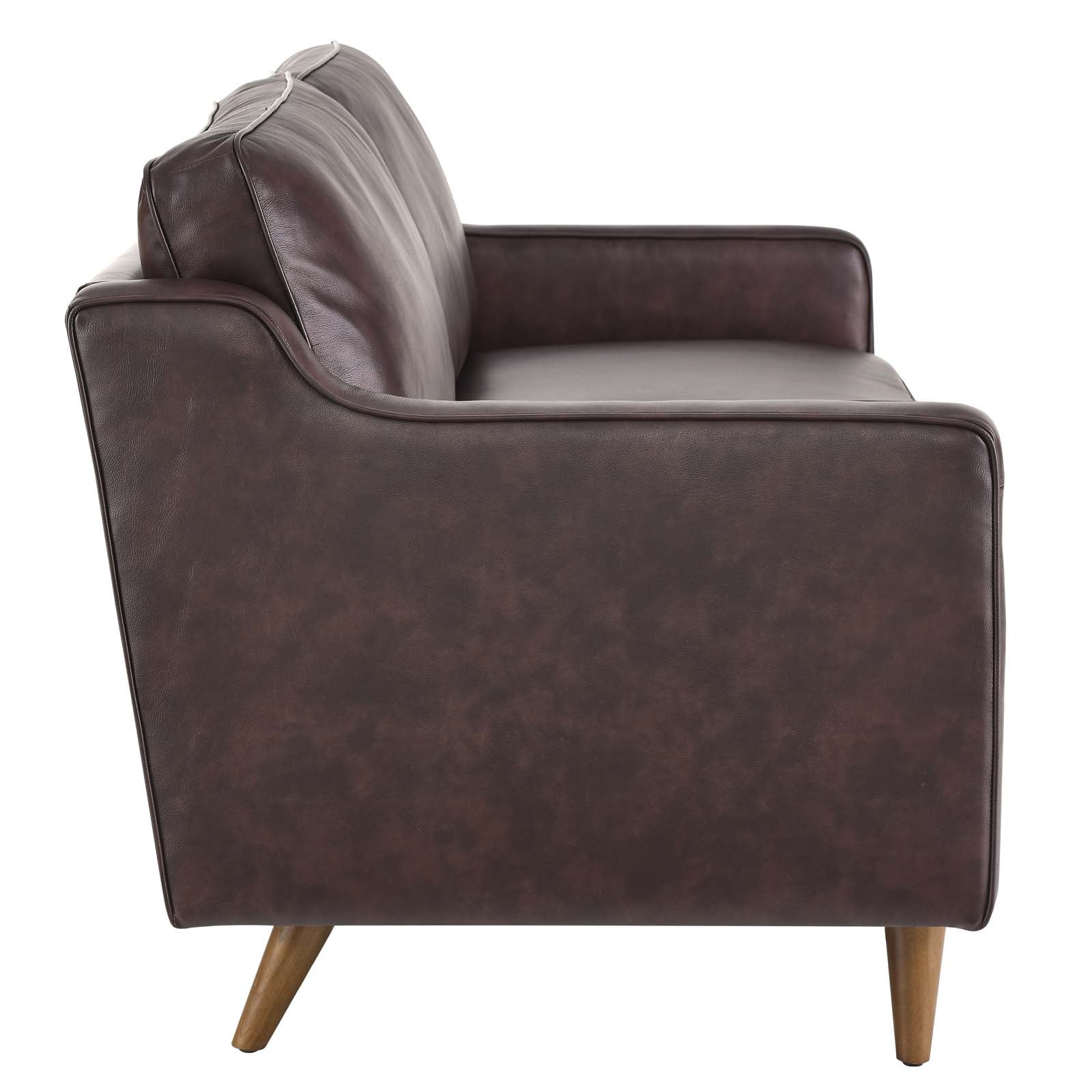 Modway Sofas & Couches - Impart Genuine Leather Sofa Brown