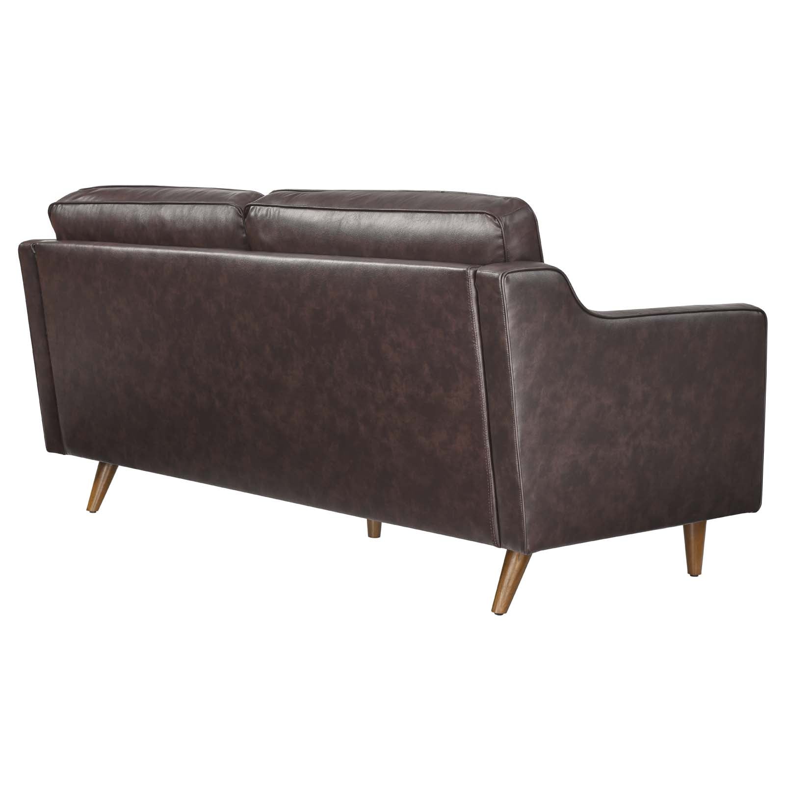 Modway Sofas & Couches - Impart Genuine Leather Sofa Brown