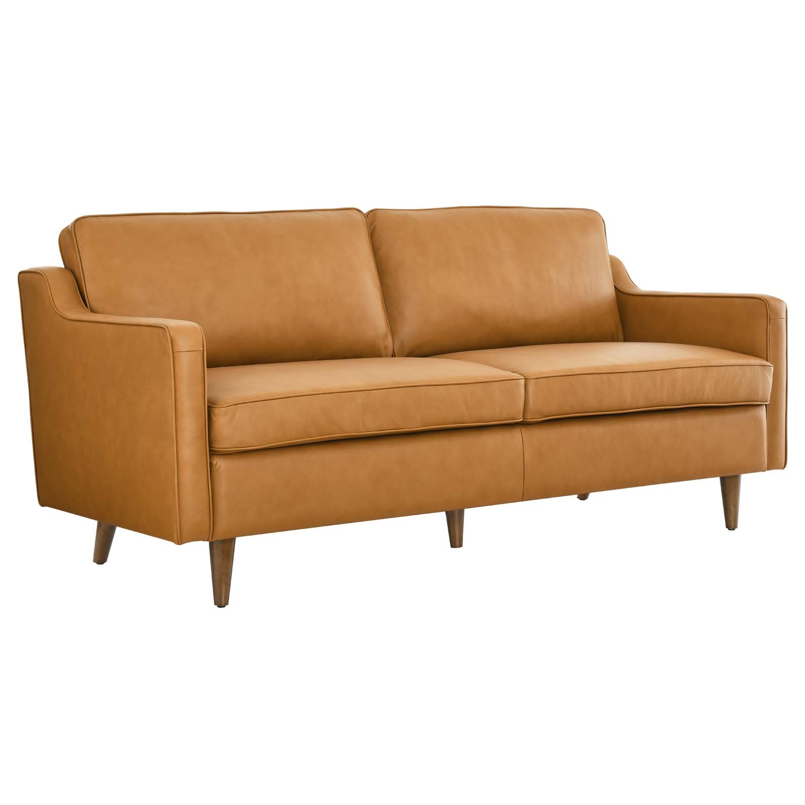 Modway Sofas & Couches - Impart Genuine Leather Sofa Tan