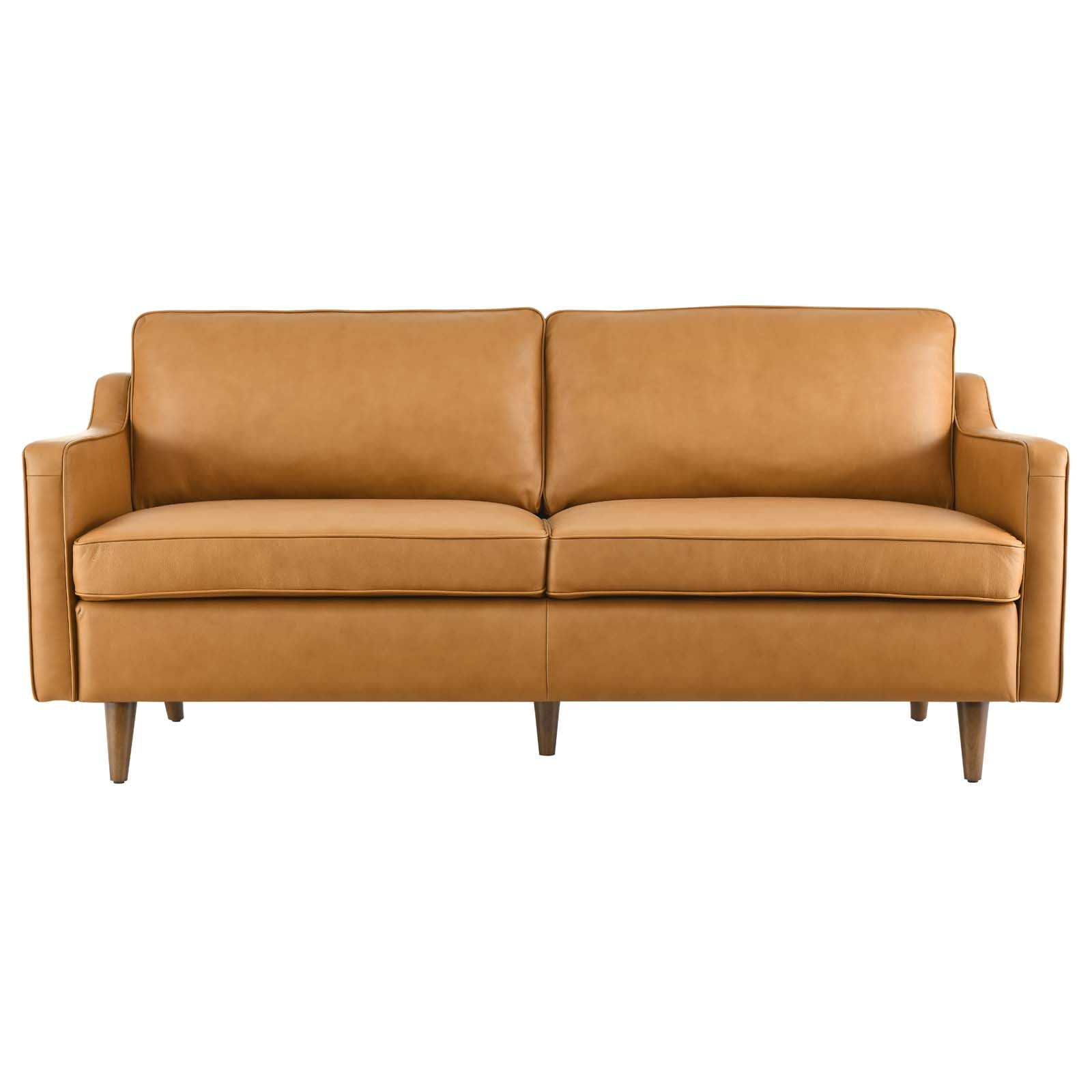 Modway Sofas & Couches - Impart Genuine Leather Sofa Tan