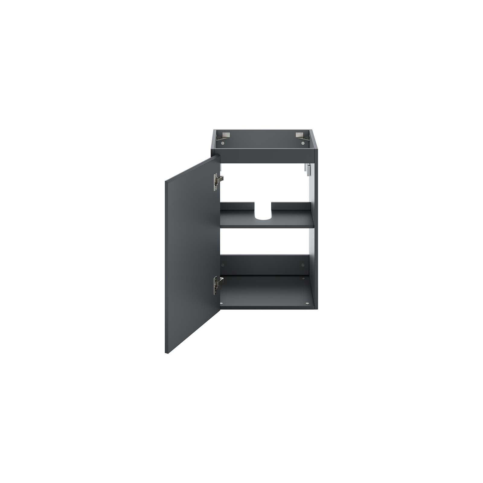 Modway Bathroom Vanity - Vitality 18" Wall-Mount Bathroom Vanity Gray